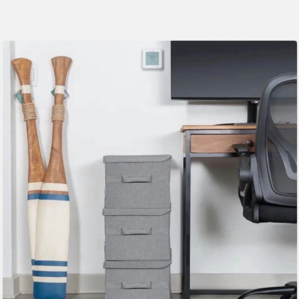 All space Fabric Storage Organizer W/Lids 3pk
